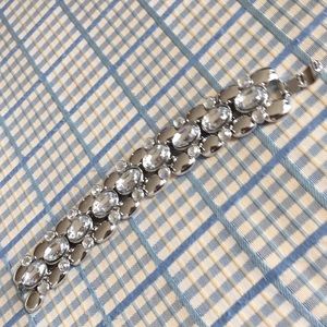 Banana Republic silver rhinestone bracelet NWOT